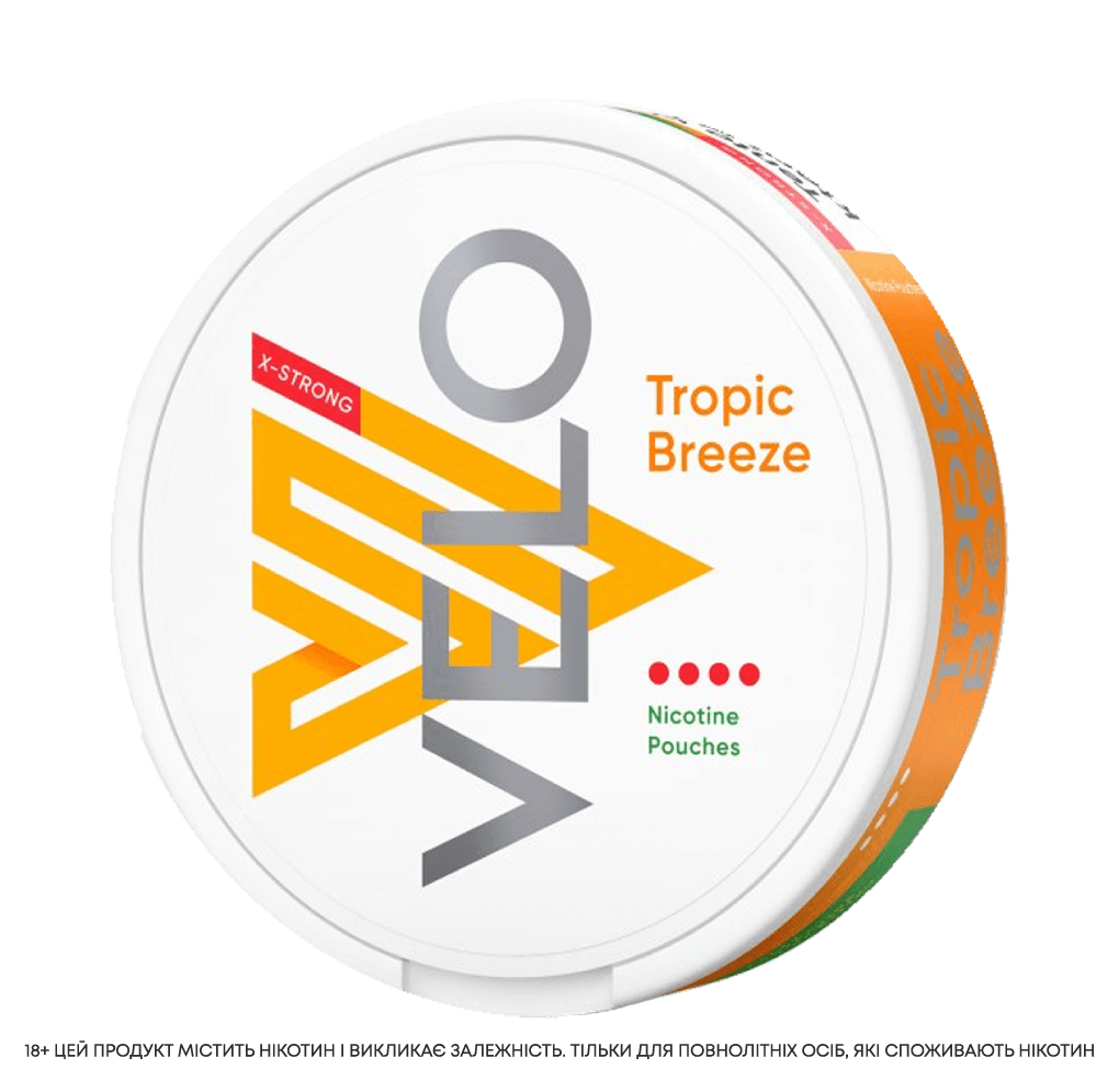 Нікотинові паучі VELO TROPIC BREEZE Х-STRONG