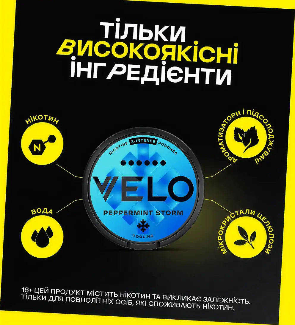 Нікотинові паучі VELO Peppermint Storm 17 mg 4