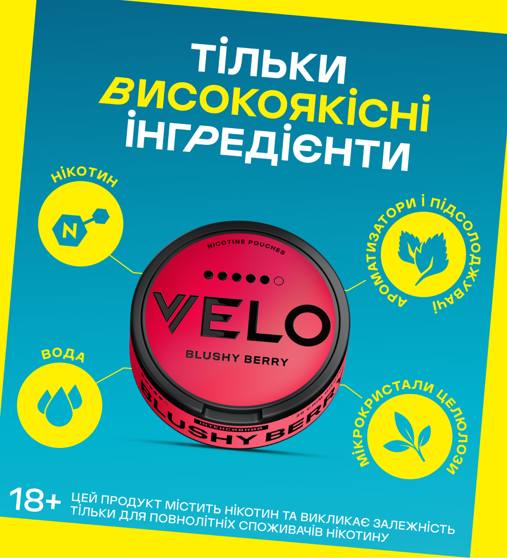 Нікотинові паучі VELO Blushy Berry 14 mg 3